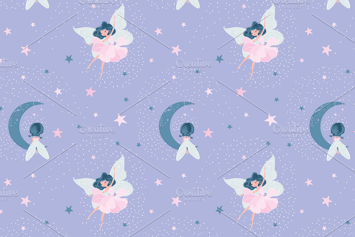 Fairy butterfly girl vector., a Decorative Illustration by StudioLondon (Photo 2 of 2)