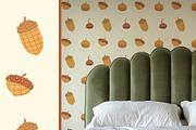 Pine cones & acorns Clipart patterns, a Seasonal Illustration by Carpet Tapete Pretzel (Thumbnail 13 of 13)