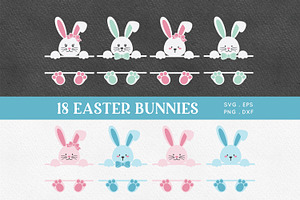 Easter Bunny Split Monogram