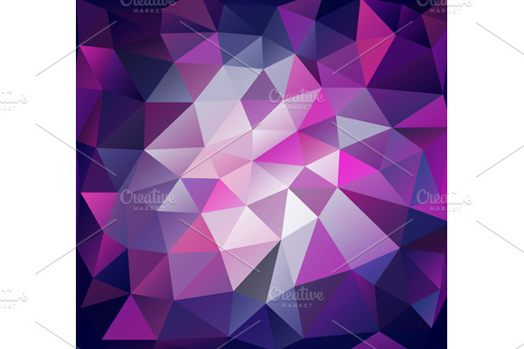 Triangle Background. Lilac Polygons.