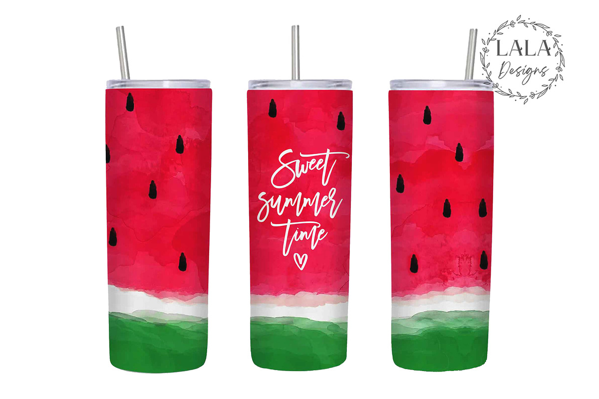 Watermelon Tumbler Wrap PNG, an Object Graphic by LALADesigns
