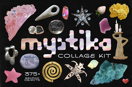 mystika collage kit, an Object Graphic by Maria Mystika Studio