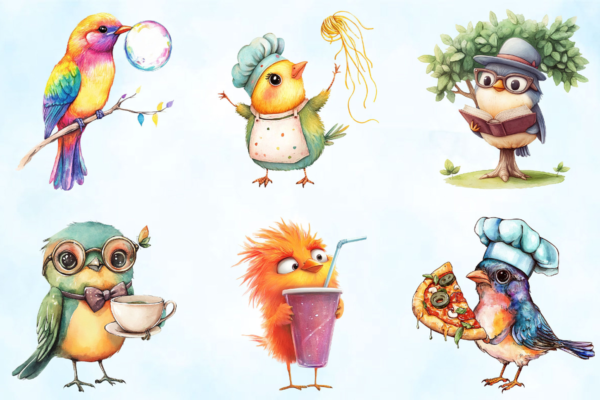 Quirky Funny Bird Sublimation, an Illustration by Craft Nest (Photo 2 of 6)