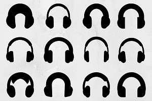 Headphone Silhouette SVG