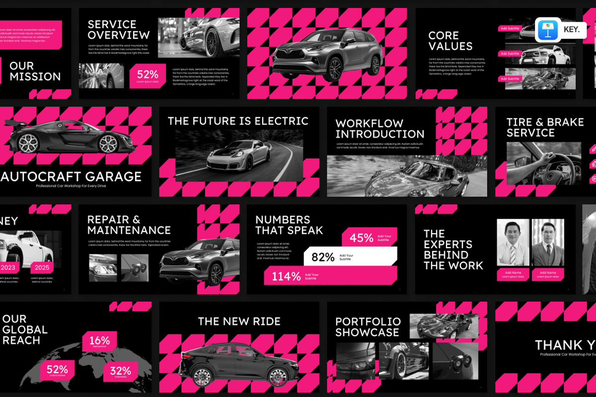 Autocraft Car Workshop Keynote, a Presentation Template by Loin Studio (Photo 1 of 4)