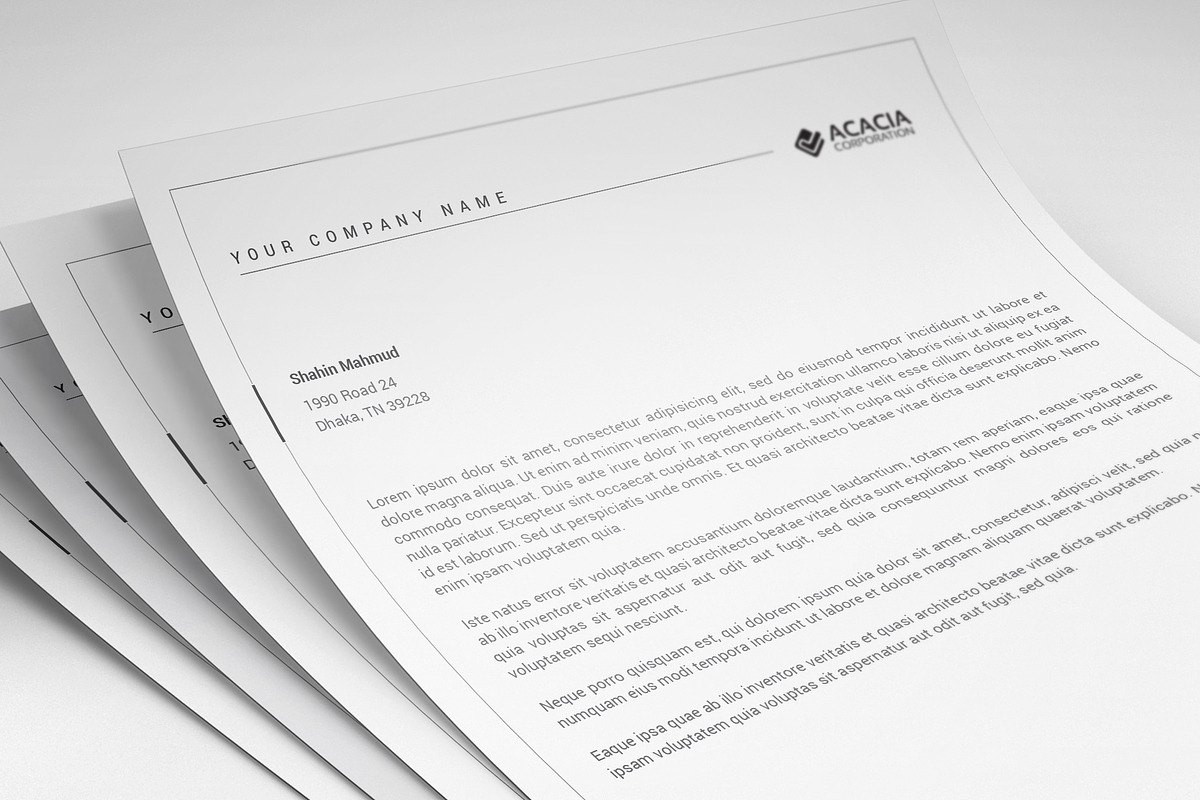 Clean Letterhead, a Stationery Template by DesignGhar (Photo 4 of 5)