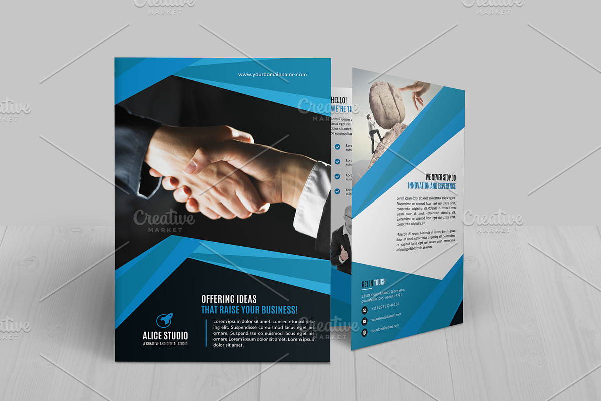 Corporate Bi-Fold Brochure Template, a Brochure Template by Alice_s (Photo 1 of 9)