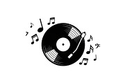Vintage Vinyl Record & Turntable Bun, an Illustration by Creativeshirt (Thumbnail 12 of 31)