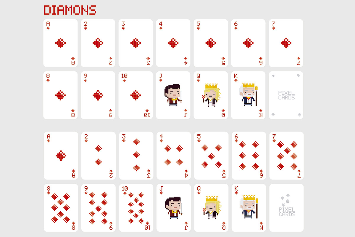 Pixelated Poker Cards, an Illustration by DeLaGranSiete (Photo 4 of 6)