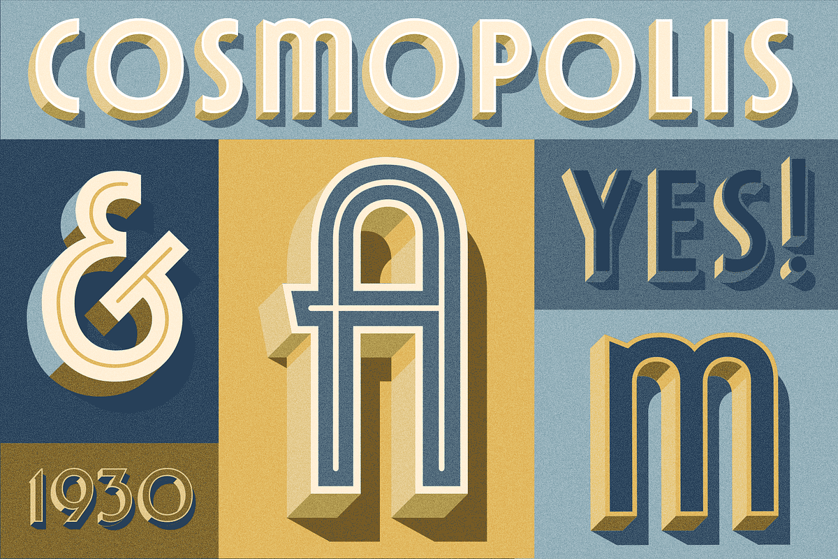 Adelios Layered Font preview 2