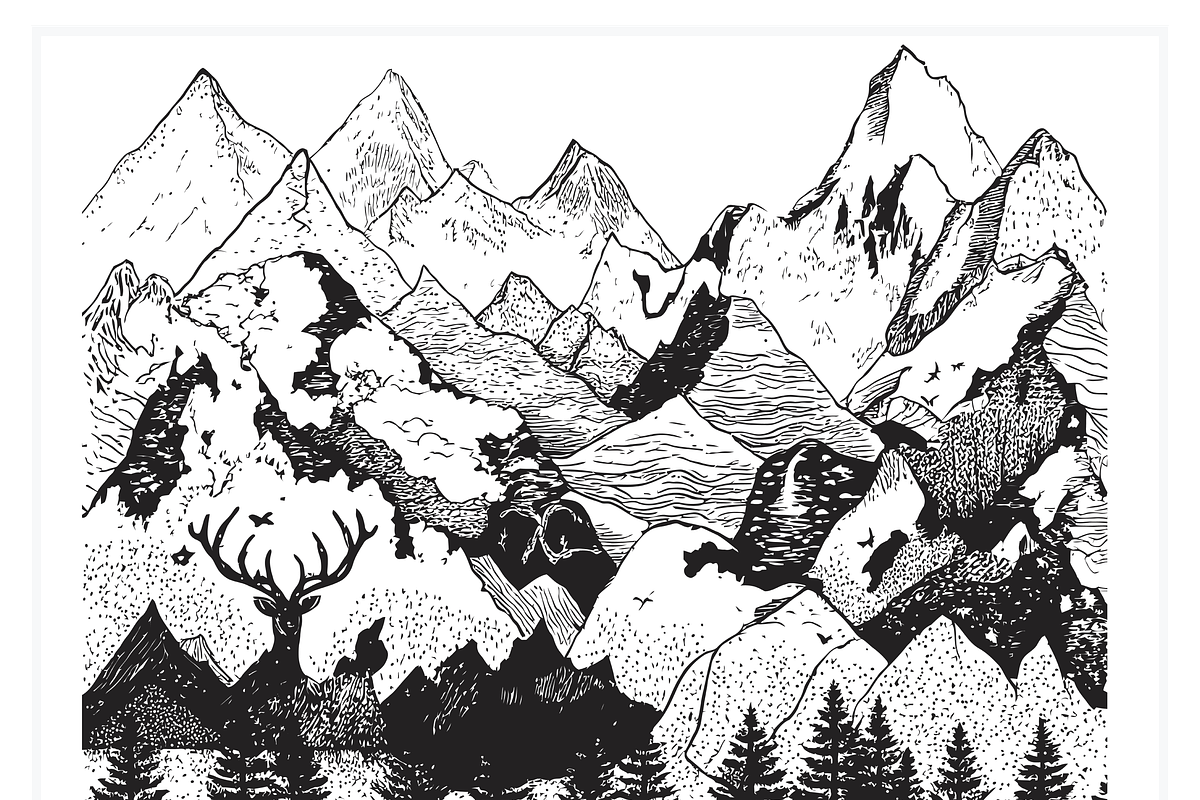 Majestic Mountain Illustrations, a Decorative Illustration by CarWrap design (Photo 3 of 3)