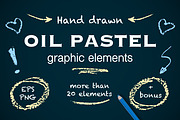 Oil pastel hand drawn elements, an Object Graphic by Erifilia (Thumbnail 1 of 3)