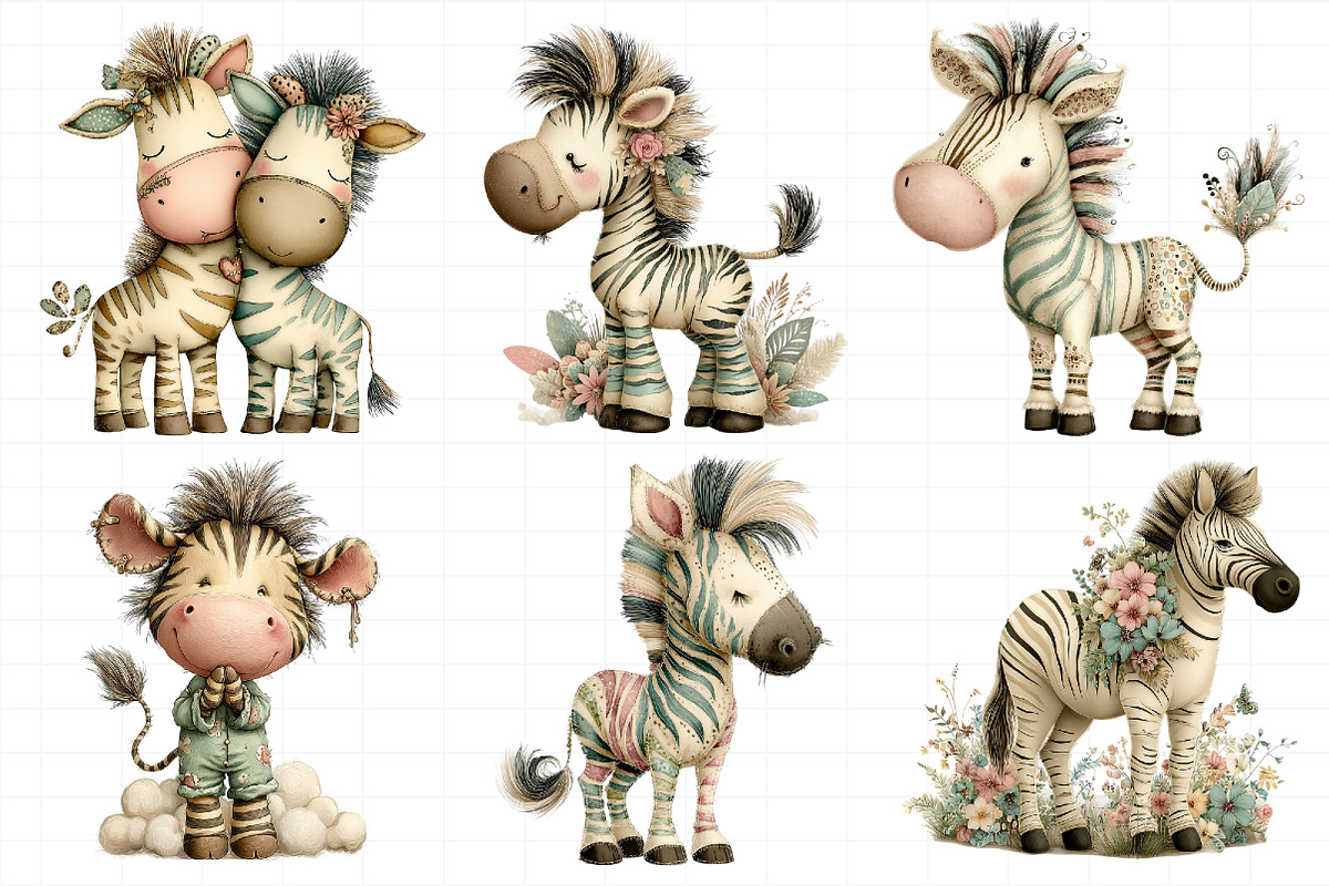 Creation Zebra Harmony Clipart, an Illustration by Daily.Designs (Photo 3 of 8)
