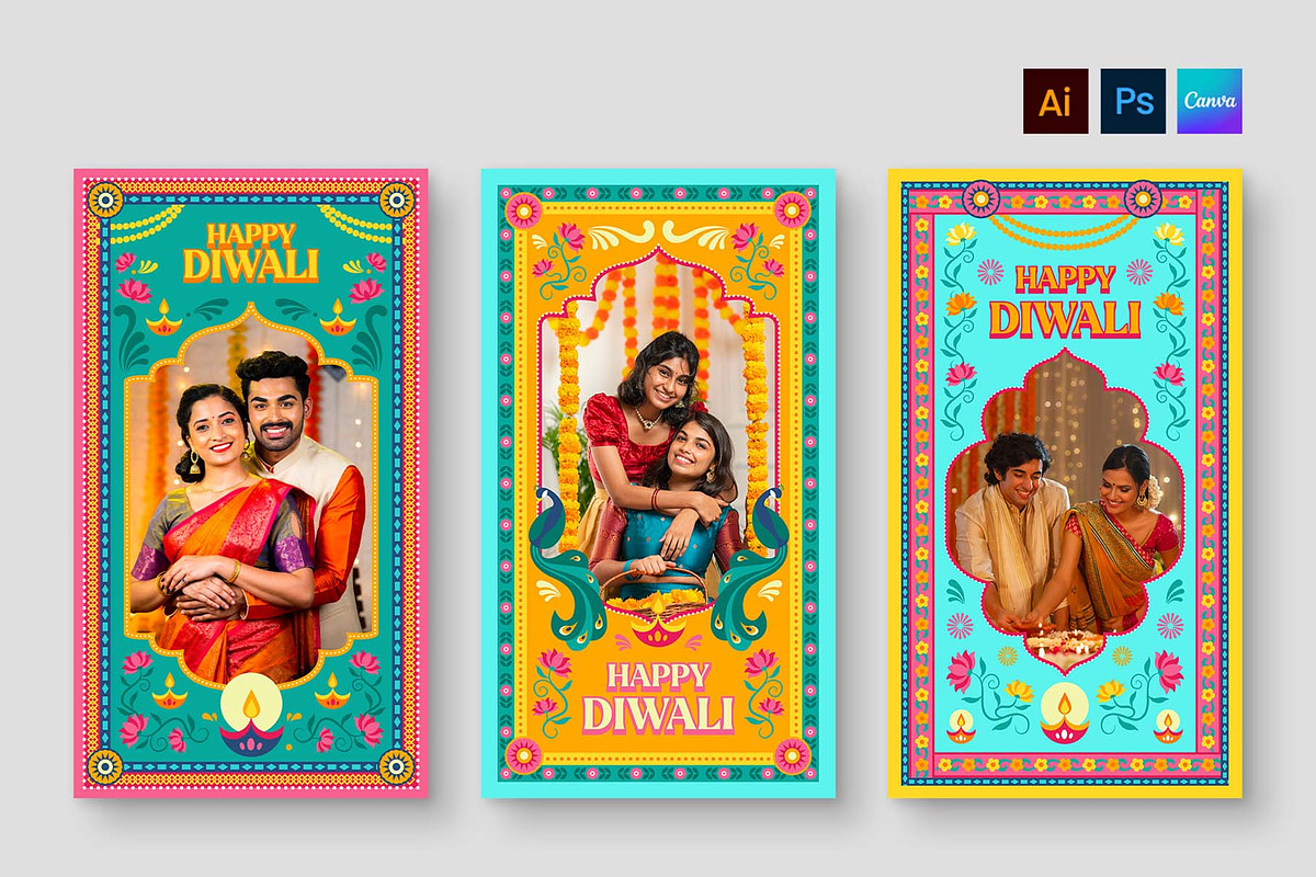 Happy Diwali Photo Frame Template, a Flyer Template by BrandPacks (Photo 1 of 5)