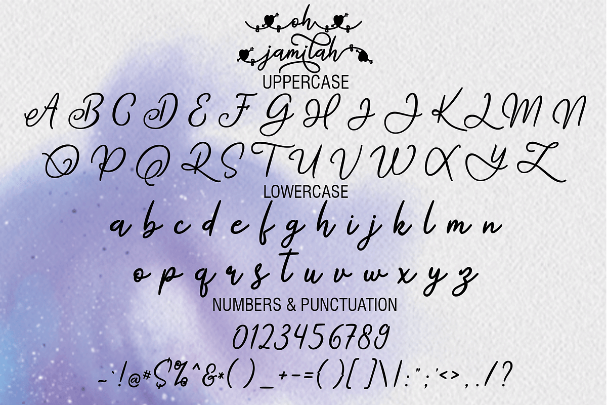 oh jamilah, a Script Font by Naqsya.Co (Photo 10 of 11)