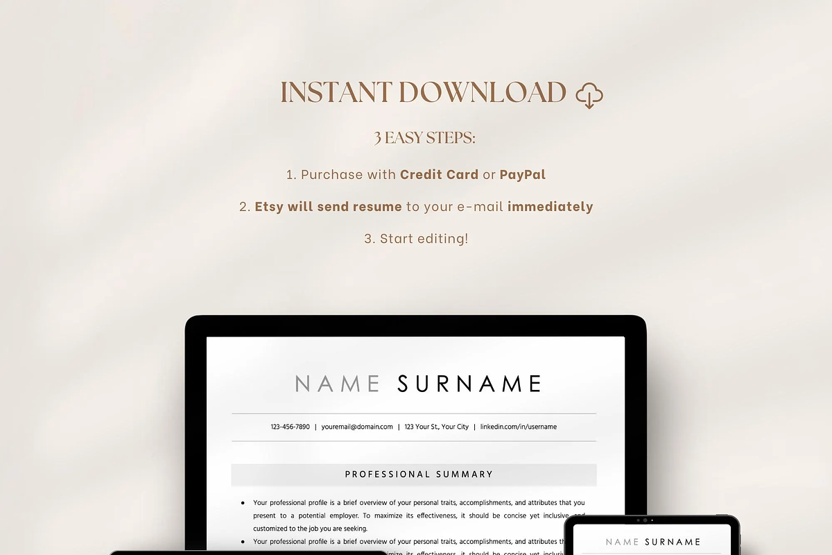 ATS Friendly Resume Template Word, a Resume Template by OkiDocs Resume Templates (Photo 7 of 11)