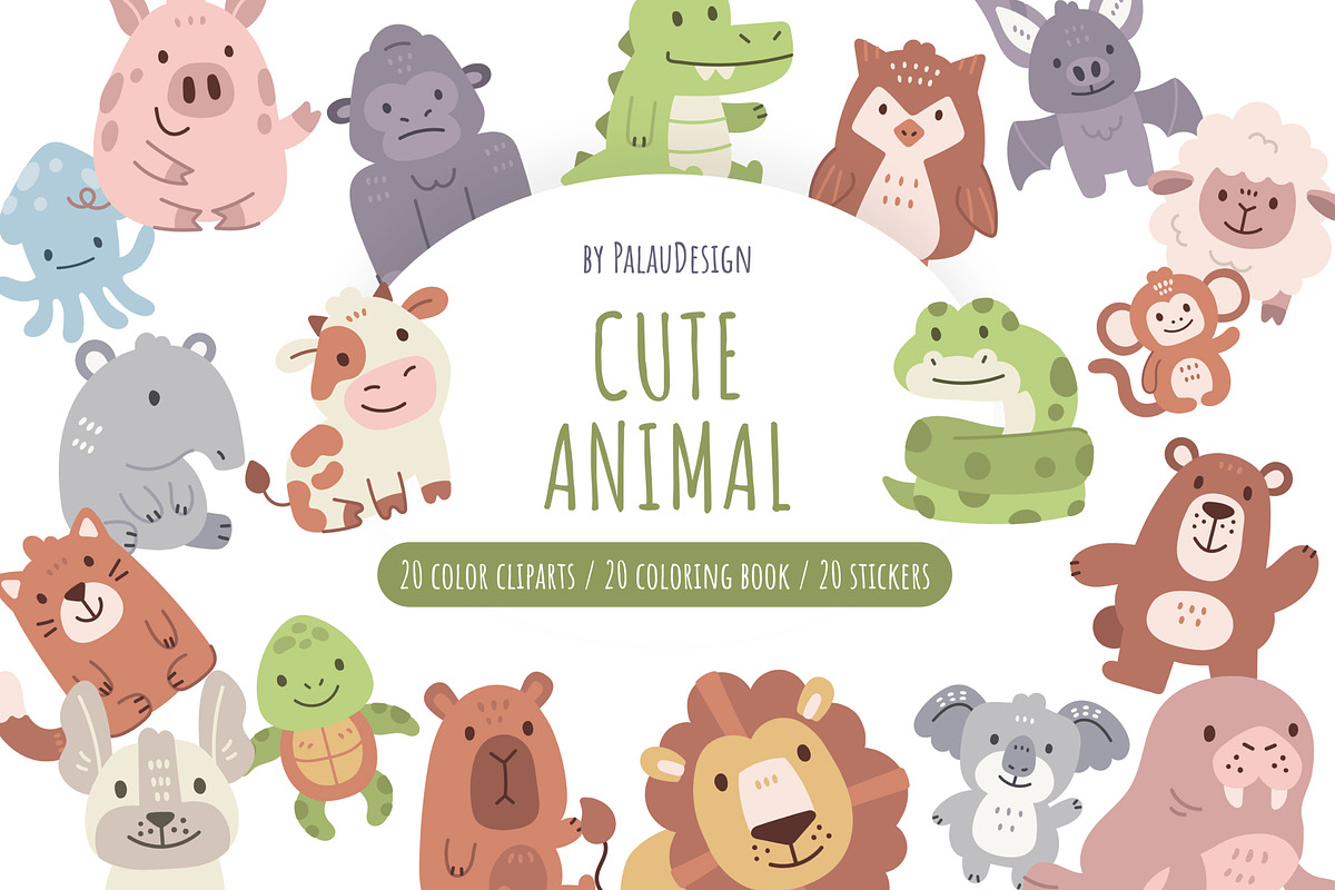 Animal Friends Clipart, an Animal Illustration by Palau (Photo 1 of 10)