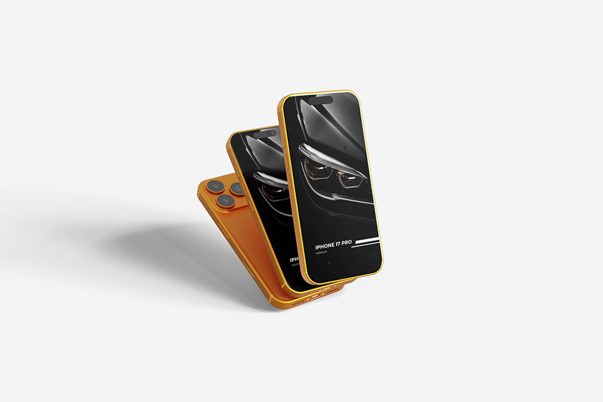 iPhone 17 Pro Mockup, a Mockup by MrLetters (Photo 5 of 5)