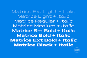 Matrice - Font Family