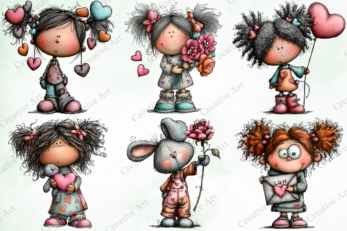 Whimsical Valentine Companions, an Illustration by Creative Art (Photo 6 of 11)