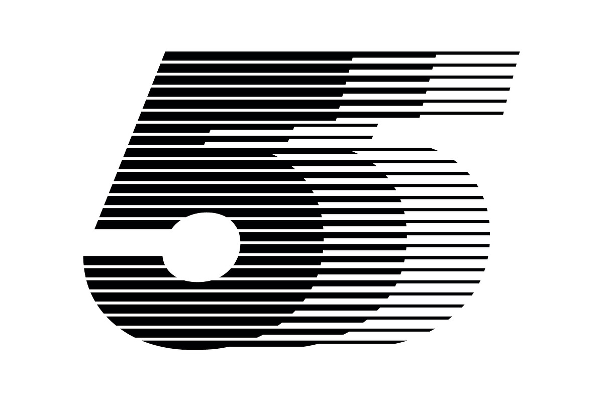 Number 5 speed motion lines logo, a Branding & Logo Template by Leksono (Photo 2 of 2)