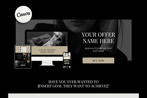 Canva Sales Page - Noir Luxe