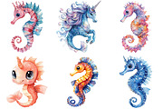 Magical Seahorse Ocean Art Bundle, an Illustration by Pixels.Craft (Thumbnail 4 of 7)
