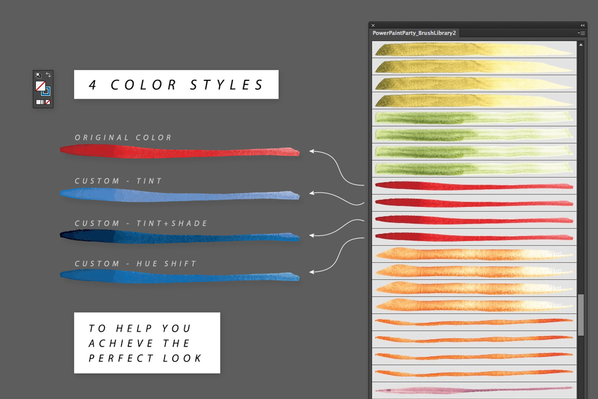 Power Paint Illustrator Brushes preview 5