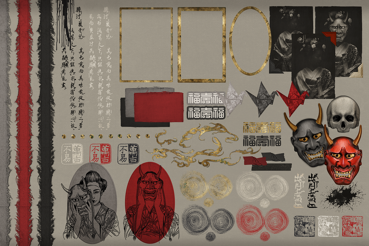 Crimson Vengeance | Collage Kit, an Object Graphic by Moon Starer Studio (Photo 5 of 9)