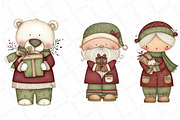 Cute Christmas Clipart Bundle, an Illustration by DreamPrint404 (Thumbnail 4 of 6)