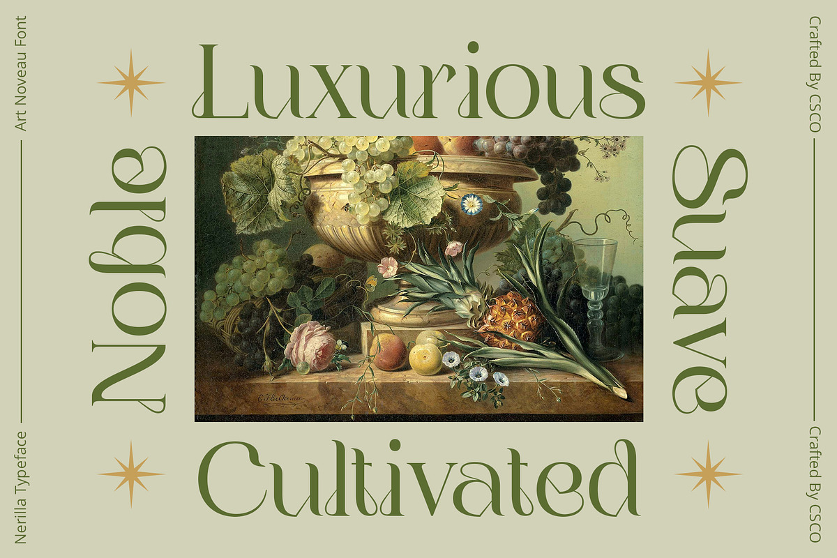 Nerilla – Art Nouveau Font, a Serif Font by Craft Supply Co. (Photo 4 of 8)