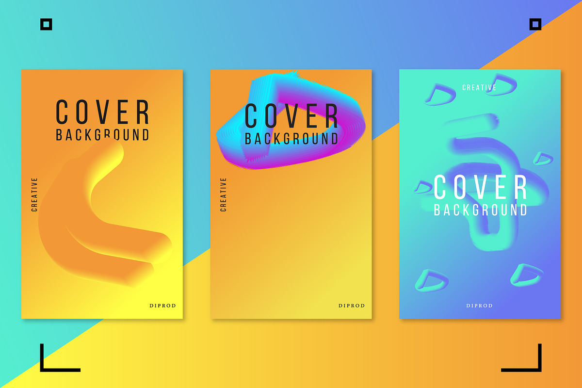 3 abstract fluid 3d covers posters, a Flyer Template by designbydi (Photo 1 of 3)