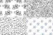 Hand drawn seamless pattern set, a Pattern Graphic by SaharaArt (Thumbnail 3 of 8)