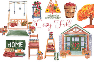 Cozy Fall Watercolor clipart