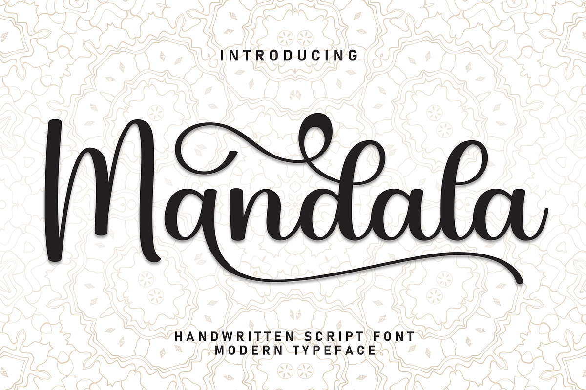 Mandala | Script Font, a Handwritten Font by Scratchones (Photo 1 of 9)
