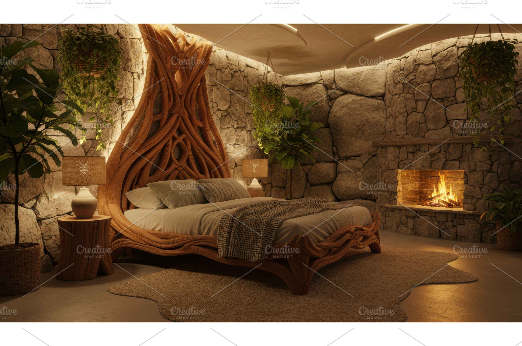 Fantasy bedroom with bed frame, a Nature Photo by Igor Tichonow