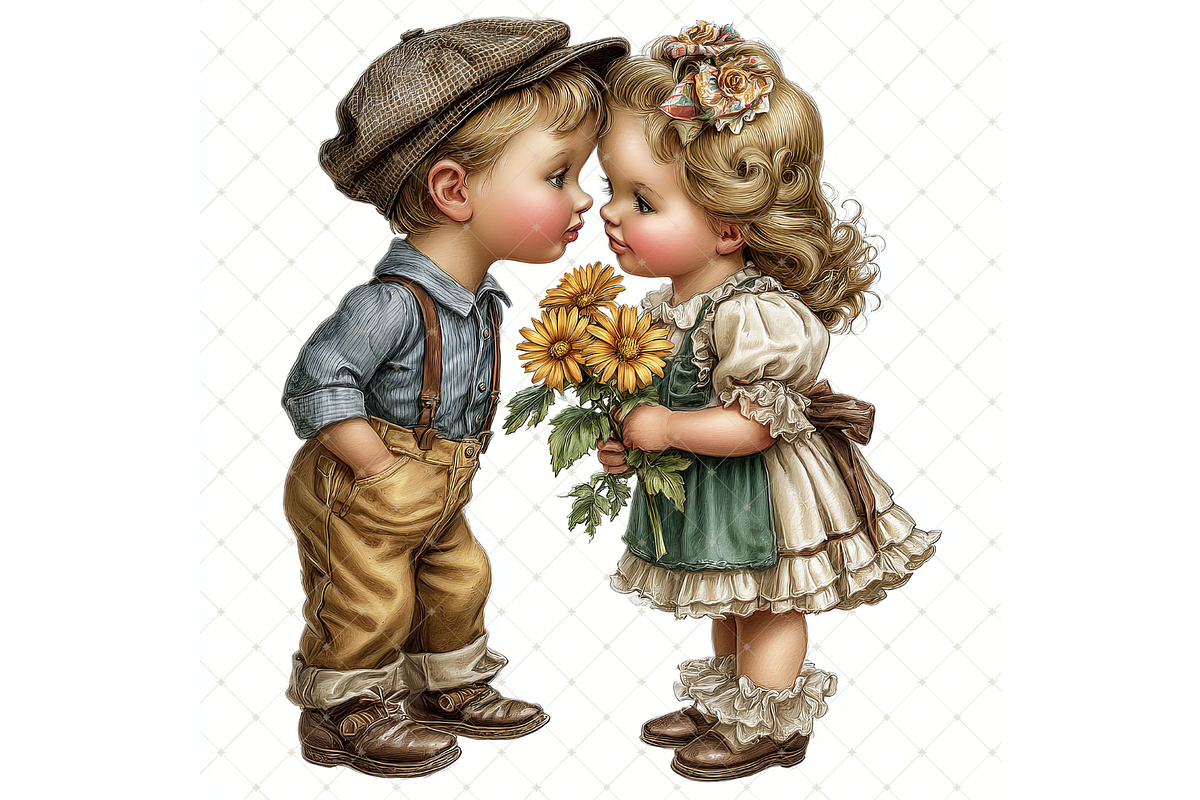 Romantic Daisy Couple Clipart JPG, a Person Illustration by Memories By Lea (Photo 19 of 19)