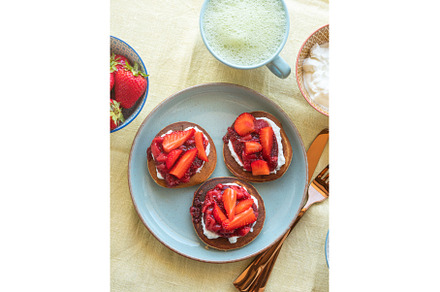 Vegan buckwheat pancakes breakfast, a Food & Drink Photo by Lifemorning
