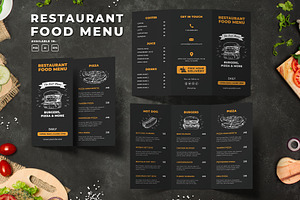 Trifold Fast Food Menu Template