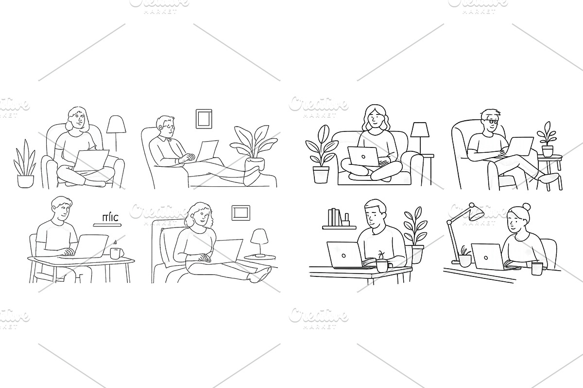 People engaged in various work, a Person Illustration by ZinetroN