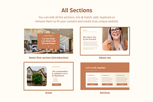 Realtor Kyrie Website Template Canva