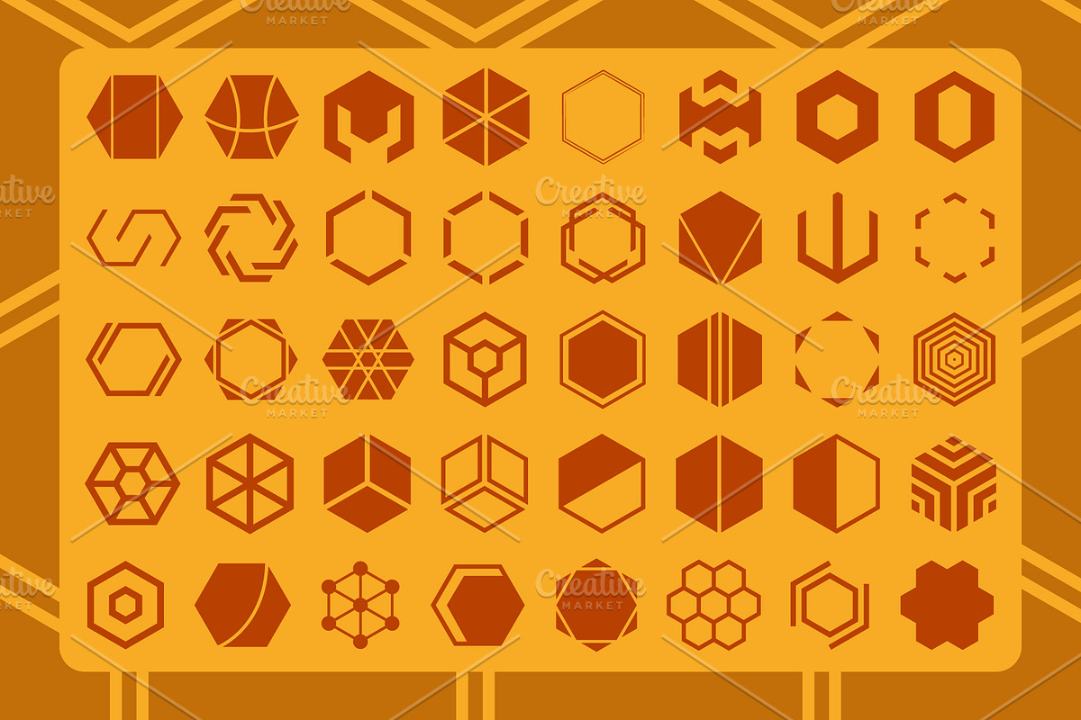 40 Hexagon Logo Bases, a Branding & Logo Template by UoaHH (Photo 2 of 2)