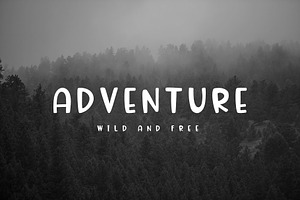 Adventure Font and Camping Pack, a Script Font by Nadezda