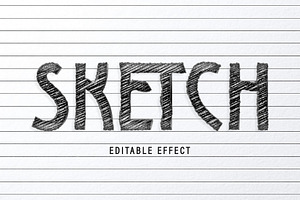Pencil Sketch Text Effect, a Layer Style Add-On by studiogstock