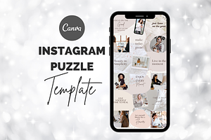 Wellness Instagram Puzzle Template