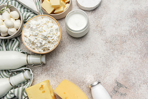 Assortment of fresh dairy products providing healthy nutrition, a Food & Drink Photo by Olena Rudo
