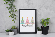 Watercolor Merry Christmas Tree PNG, an Illustration by Daily.Designs (Thumbnail 4 of 5)