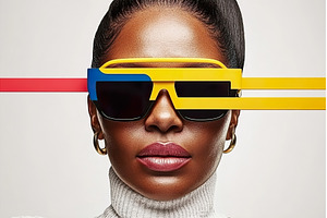 Futuristic fashion african american, an Abstract Photo by Lermont51
