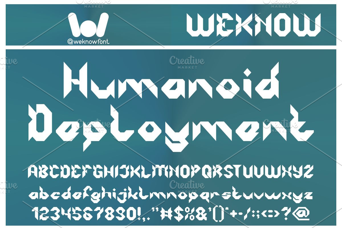 Robotic System font, a Font by weknow (Photo 4 of 8)