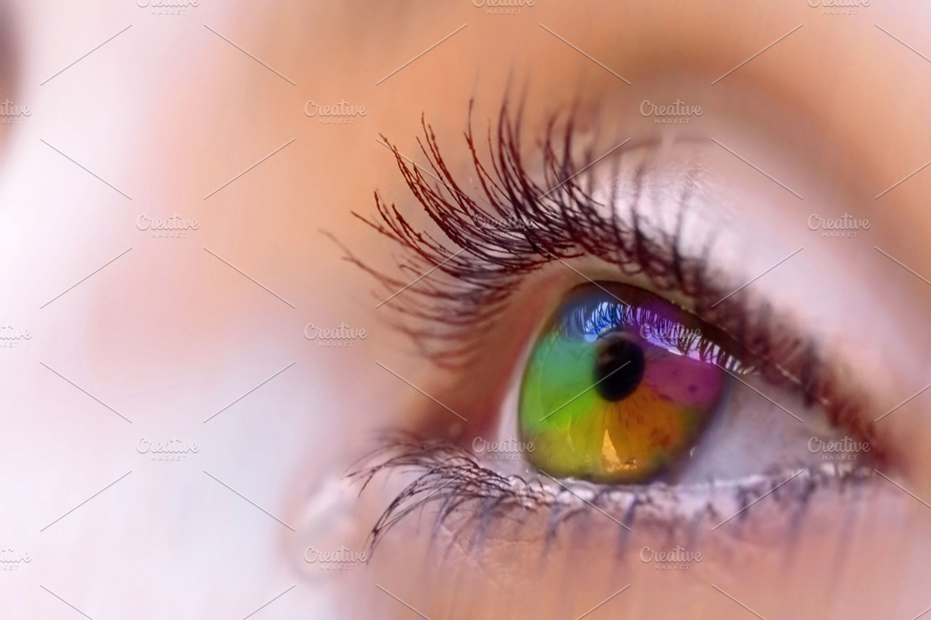 Rainbow and eye, a Person Photo by De todo un poco